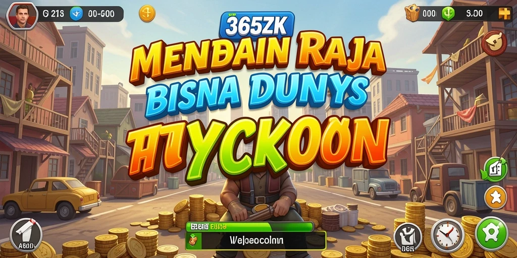 Tampilan gameplay <strong>365ZK</strong> yang menggambarkan pengelolaan bisnis yang seru.