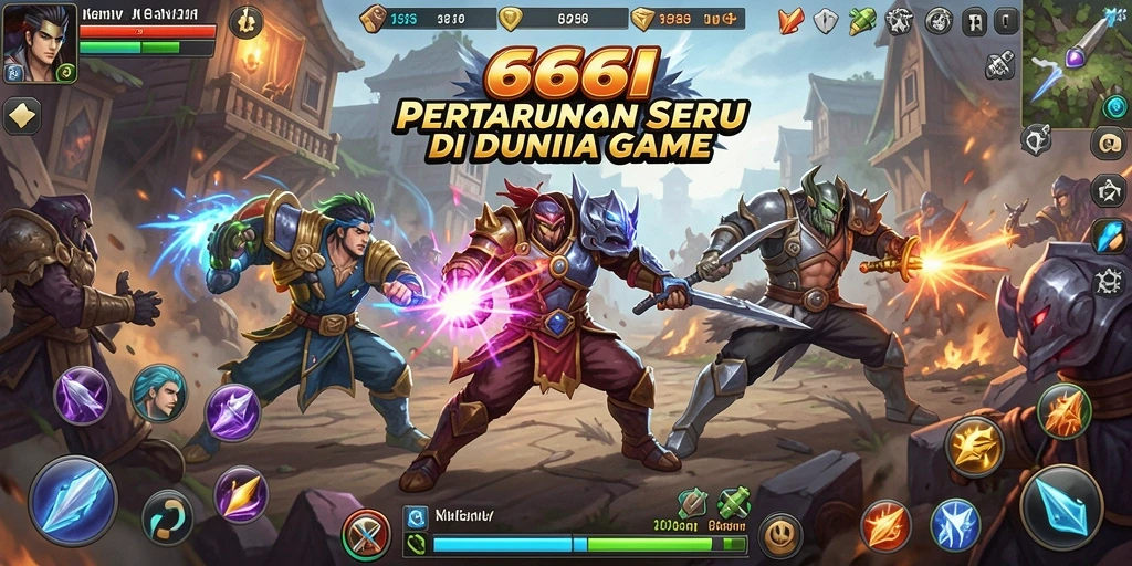 Screenshot gameplay 666I yang penuh aksi pertarungan.