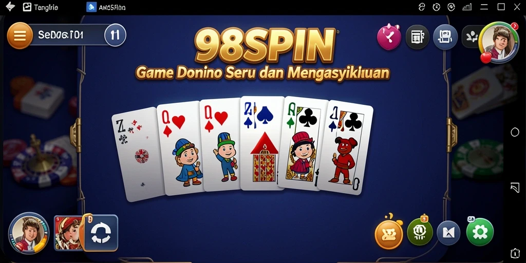 Screenshot gameplay 98SPIN yang menampilkan suasana permainan domino.