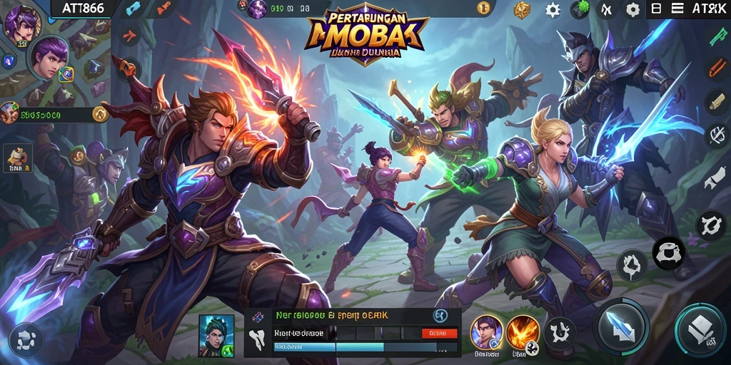 Gameplay seru di AT866 dengan pertarungan tim yang intens.