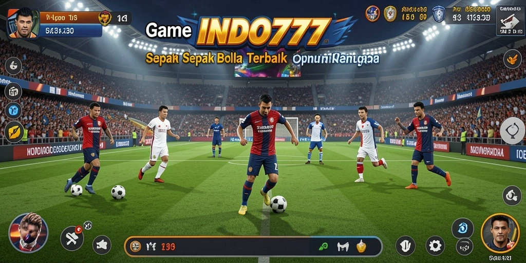 Tampilan gameplay INDO777 yang seru dengan aksi sepak bola.