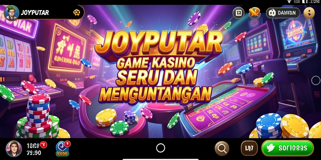 Screenshot gameplay JOYPUTAR yang menampilkan keseruan permainan Kasino.