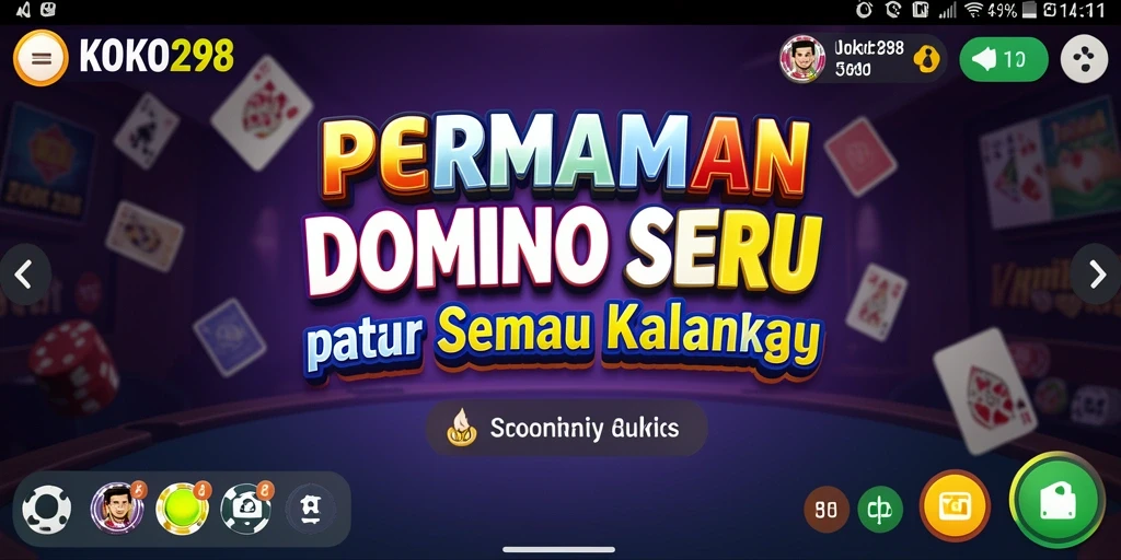 Tampilan gameplay seru dalam KOKO288 saat bermain Domino.