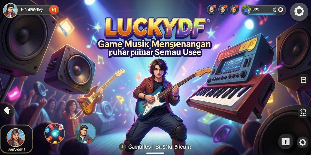 Tampilan gameplay LUCKYDF yang menarik dan penuh energi.