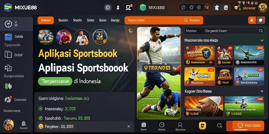 Tampilan gameplay menarik dari aplikasi Sportsbook MIXUE88.