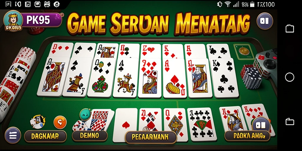 Tampilan gameplay seru dan menarik dari PK95 saat bermain Domino.