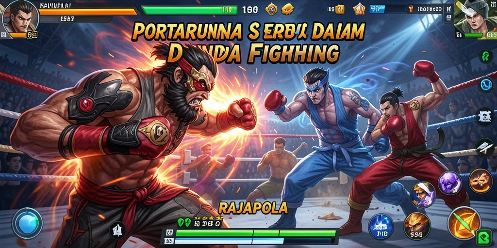 Tampilan seru dari gameplay pertarungan dalam RAJAPOLA.