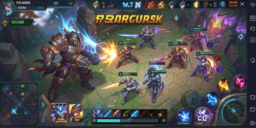 Screenshot utama TO288 menampilkan aksi seru dalam pertarungan MOBA.