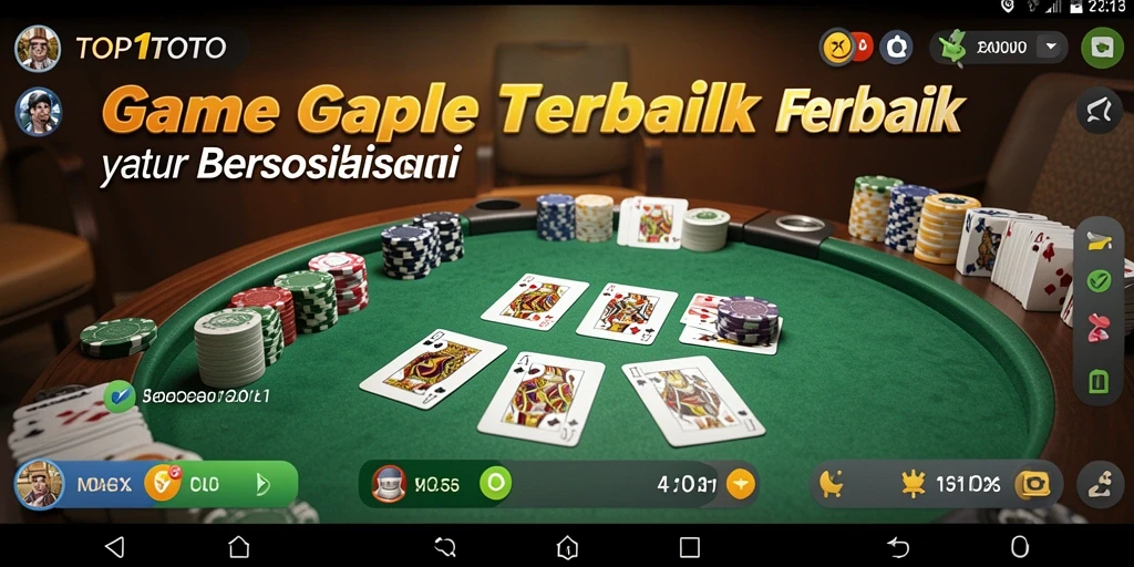 Screenshot gameplay Gaple di aplikasi TOP1TOTO yang seru dan interaktif.