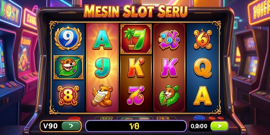 Tampilan menarik dari gameplay Slot di V98 dengan berbagai tema.