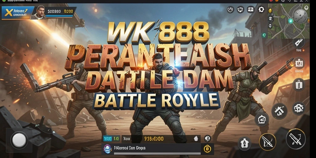 Screenshot menunjukkan aksi seru dalam arena Battle Royale.